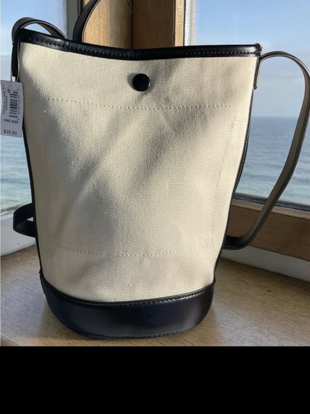 Gap Canvas Bucket Tote Bag NWT